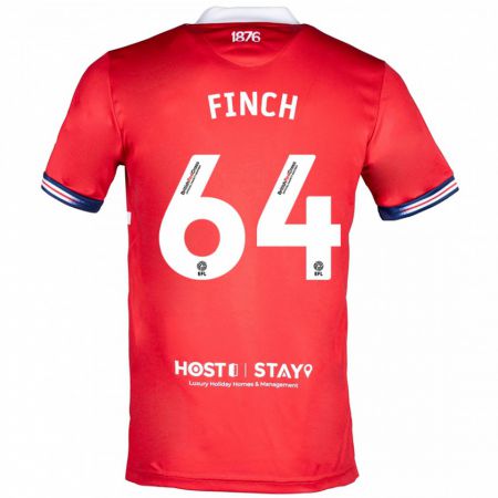 Kandiny Kinderen Sonny Finch #64 Rood Thuisshirt Thuistenue 2023/24 T-Shirt België