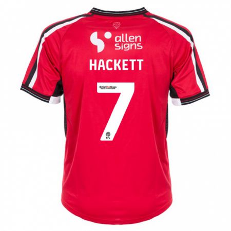 Kandiny Niño Camiseta Reeco Hackett #7 Rojo 1ª Equipación 2023/24 La Camisa México