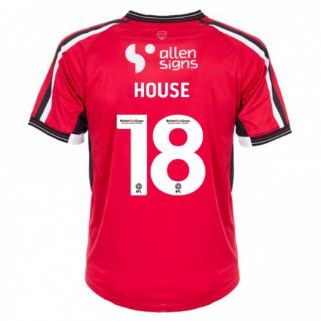 Kandiny Bambino Maglia Ben House #18 Rosso Kit Gara Home 2023/24 Maglietta