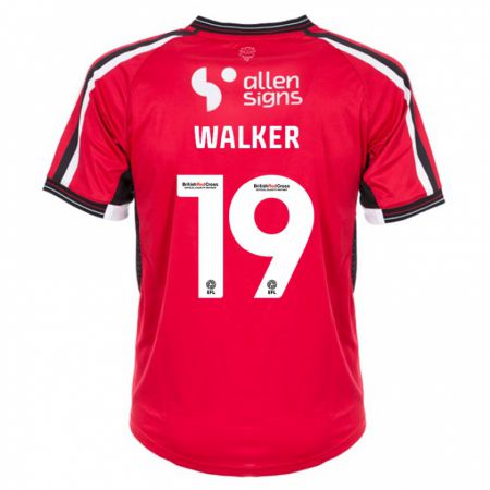 Kandiny Kinderen Tyler Walker #19 Rood Thuisshirt Thuistenue 2023/24 T-Shirt België