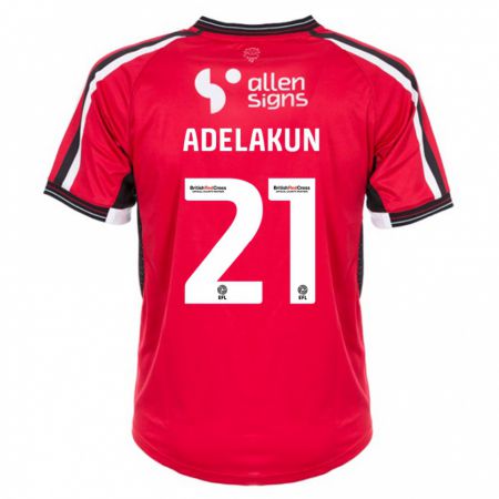 Kandiny Kinderen Hakeeb Adelakun #21 Rood Thuisshirt Thuistenue 2023/24 T-Shirt België