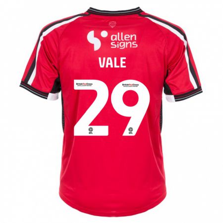 Kandiny Bambino Maglia Jack Vale #29 Rosso Kit Gara Home 2023/24 Maglietta