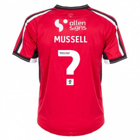 Kandiny Kinderen Theo Mussell #0 Rood Thuisshirt Thuistenue 2023/24 T-Shirt België