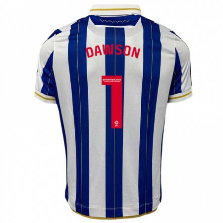 Kandiny Niño Camiseta Cameron Dawson #1 Azul Blanco 1ª Equipación 2023/24 La Camisa