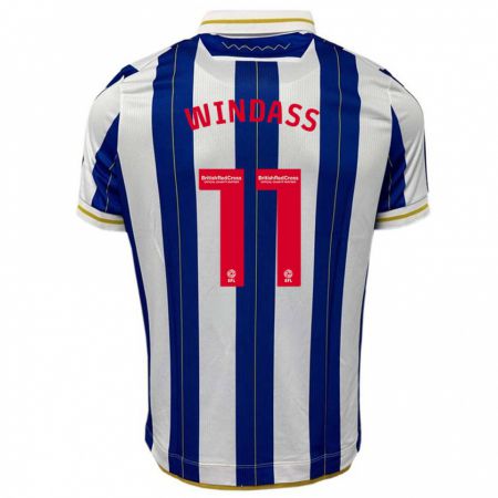 Kandiny Bambino Maglia Josh Windass #11 Blu Bianco Kit Gara Home 2023/24 Maglietta