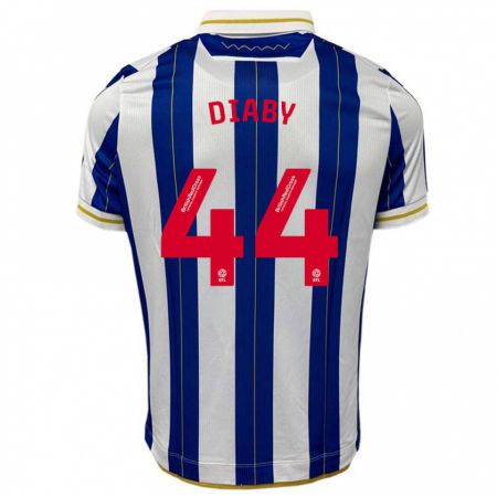 Kandiny Bambino Maglia Momo Diaby #44 Blu Bianco Kit Gara Home 2023/24 Maglietta