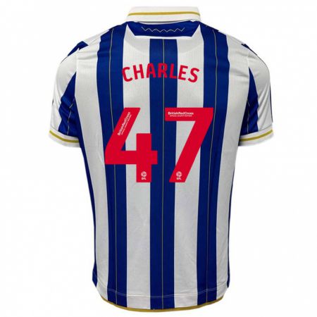 Kandiny Niño Camiseta Pierce Charles #47 Azul Blanco 1ª Equipación 2023/24 La Camisa México