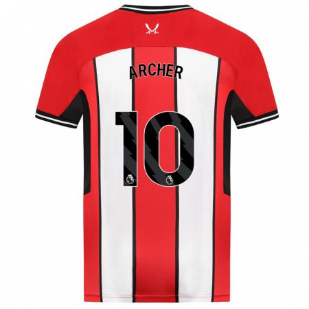 Kandiny Kinderen Cameron Archer #10 Rood Thuisshirt Thuistenue 2023/24 T-Shirt België