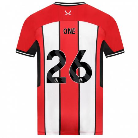 Kandiny Kinderen Ryan Oné #26 Rood Thuisshirt Thuistenue 2023/24 T-Shirt België