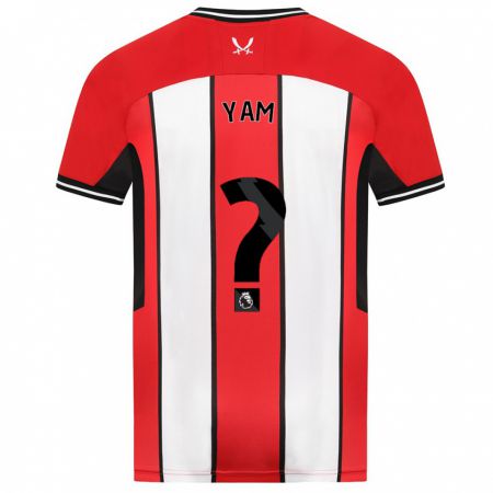 Kandiny Bambino Maglia Callum Yam #0 Rosso Kit Gara Home 2023/24 Maglietta