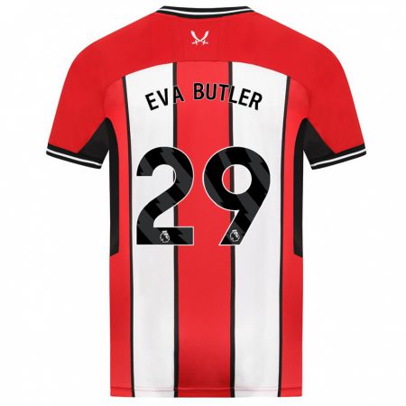 Kandiny Kinderen Eva Butler #29 Rood Thuisshirt Thuistenue 2023/24 T-Shirt België