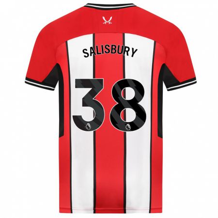 Kandiny Kinderen Chloe Salisbury #38 Rood Thuisshirt Thuistenue 2023/24 T-Shirt België