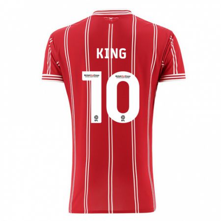 Kandiny Bambino Maglia Andy King #10 Rosso Kit Gara Home 2023/24 Maglietta