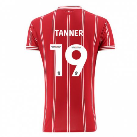 Kandiny Bambino Maglia George Tanner #19 Rosso Kit Gara Home 2023/24 Maglietta