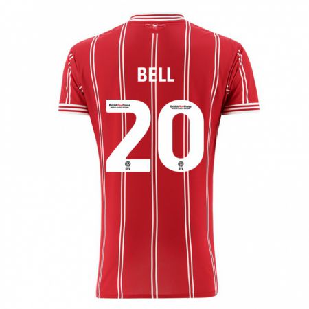 Kandiny Bambino Maglia Sam Bell #20 Rosso Kit Gara Home 2023/24 Maglietta