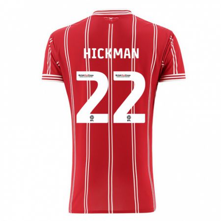 Kandiny Kinderen Taylor Gardner-Hickman #22 Rood Thuisshirt Thuistenue 2023/24 T-Shirt België