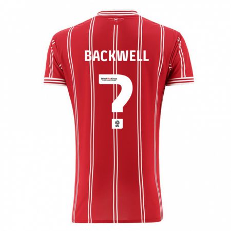 Kandiny Bambino Maglia Tommy Backwell #0 Rosso Kit Gara Home 2023/24 Maglietta