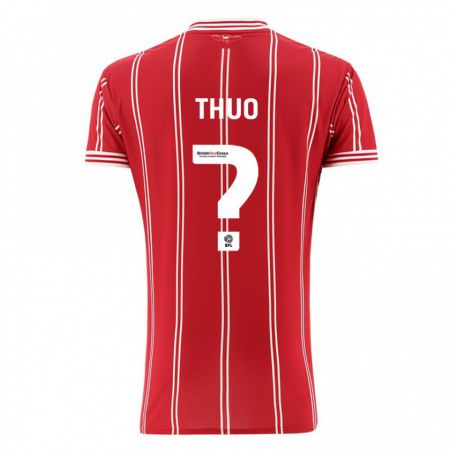 Kandiny Kinderen Mark Thuo #0 Rood Thuisshirt Thuistenue 2023/24 T-Shirt België