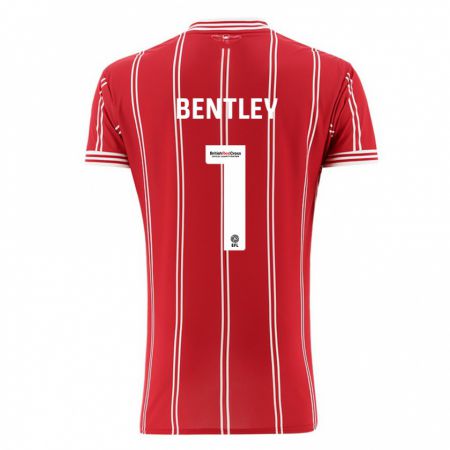 Kandiny Kinderen Fran Bentley #1 Rood Thuisshirt Thuistenue 2023/24 T-Shirt België