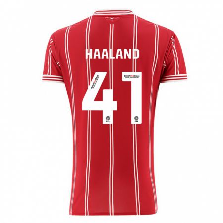 Kandiny Kinderen Benedicte Haaland #41 Rood Thuisshirt Thuistenue 2023/24 T-Shirt België