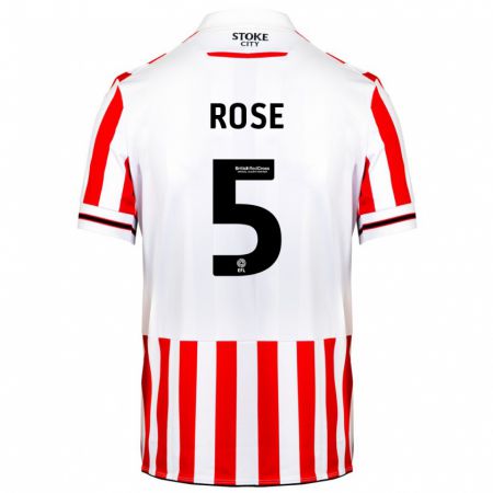 Kandiny Bambino Maglia Michael Rose #5 Rosso Bianco Kit Gara Home 2023/24 Maglietta