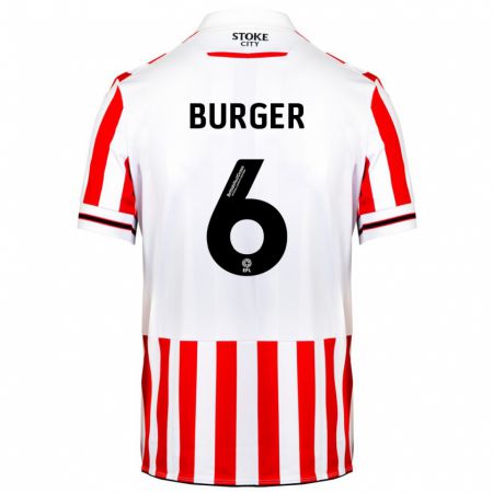 Kandiny Kinderen Wouter Burger #6 Rood Wit Thuisshirt Thuistenue 2023/24 T-Shirt België