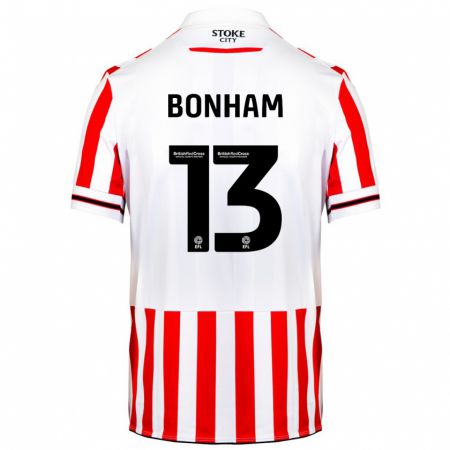 Kandiny Bambino Maglia Jack Bonham #13 Rosso Bianco Kit Gara Home 2023/24 Maglietta