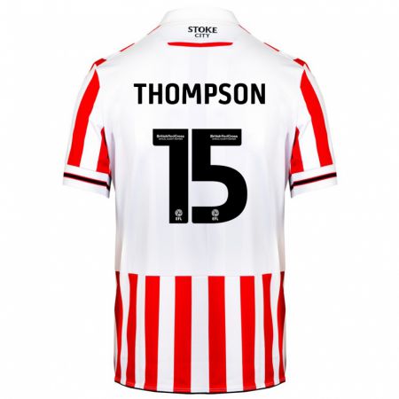 Kandiny Niño Camiseta Jordan Thompson #15 Rojo Blanco 1ª Equipación 2023/24 La Camisa