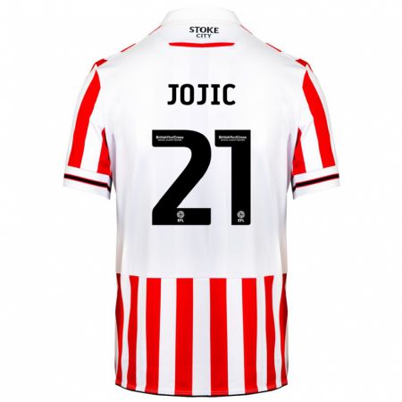 Kandiny Bambino Maglia Nikola Jojic #21 Rosso Bianco Kit Gara Home 2023/24 Maglietta