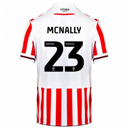 Kandiny Niño Camiseta Luke Mcnally #23 Rojo Blanco 1ª Equipación 2023/24 La Camisa