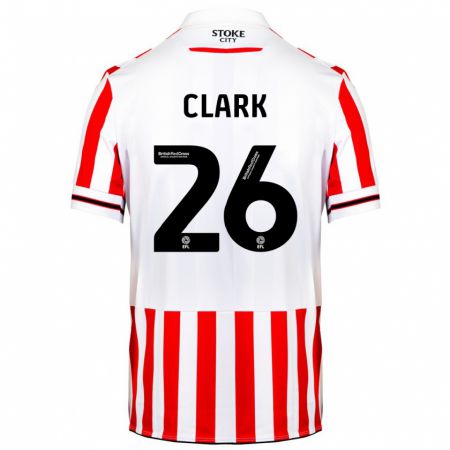 Kandiny Niño Camiseta Ciaran Clark #26 Rojo Blanco 1ª Equipación 2023/24 La Camisa