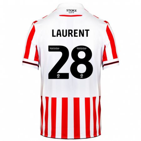 Kandiny Bambino Maglia Josh Laurent #28 Rosso Bianco Kit Gara Home 2023/24 Maglietta