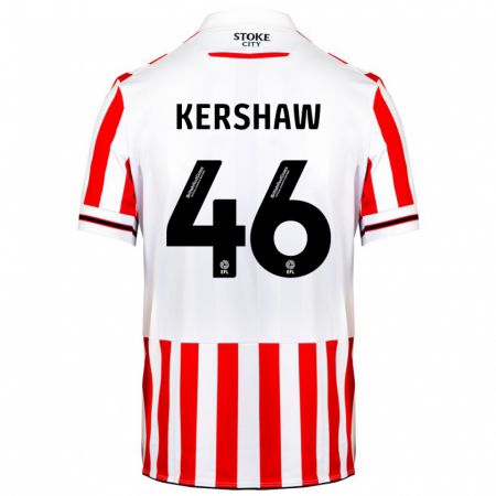 Kandiny Niño Camiseta Ben Kershaw #46 Rojo Blanco 1ª Equipación 2023/24 La Camisa