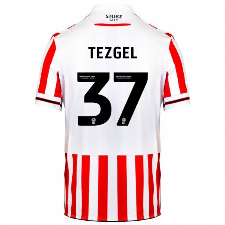 Kandiny Niño Camiseta Emre Tezgel #37 Rojo Blanco 1ª Equipación 2023/24 La Camisa