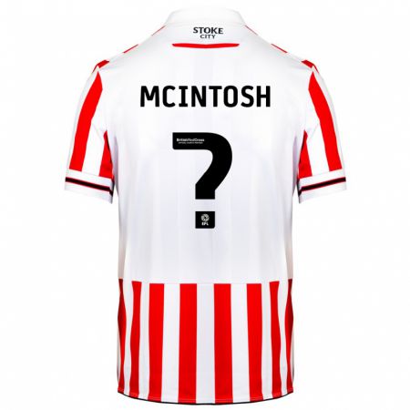 Kandiny Bambino Maglia Ruben Mcintosh #0 Rosso Bianco Kit Gara Home 2023/24 Maglietta