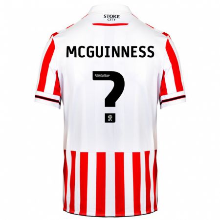 Kandiny Niño Camiseta Dara Mcguinness #0 Rojo Blanco 1ª Equipación 2023/24 La Camisa