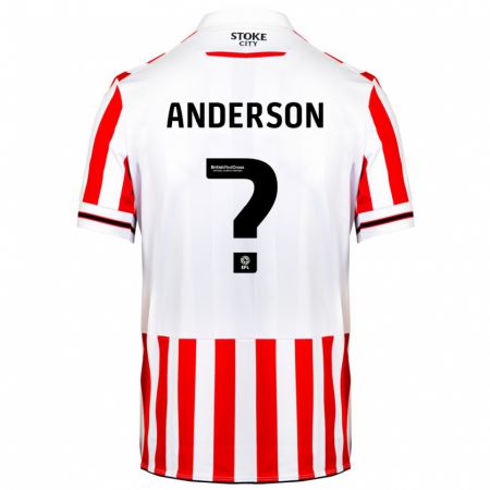 Kandiny Bambino Maglia Freddie Anderson #0 Rosso Bianco Kit Gara Home 2023/24 Maglietta