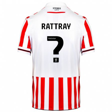 Kandiny Bambino Maglia Zane Rattray #0 Rosso Bianco Kit Gara Home 2023/24 Maglietta