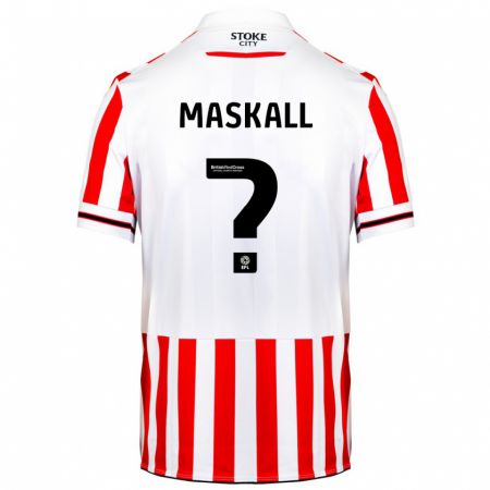 Kandiny Bambino Maglia Josh Maskall #0 Rosso Bianco Kit Gara Home 2023/24 Maglietta