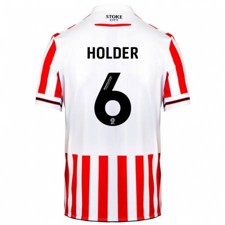 Kandiny Kinderen Molly Holder #6 Rood Wit Thuisshirt Thuistenue 2023/24 T-Shirt België