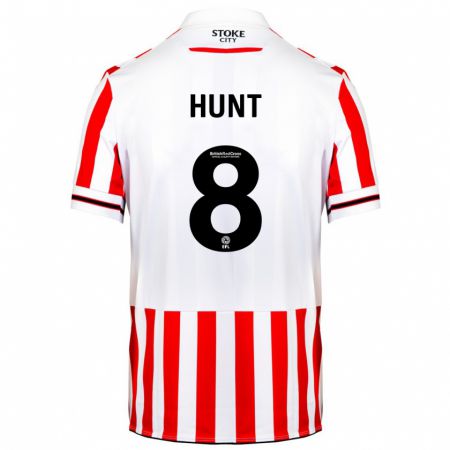 Kandiny Niño Camiseta Abby Hunt #8 Rojo Blanco 1ª Equipación 2023/24 La Camisa