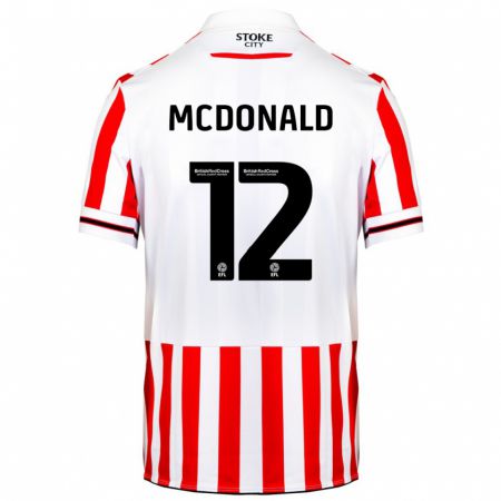 Kandiny Bambino Maglia Kayleigh Mcdonald #12 Rosso Bianco Kit Gara Home 2023/24 Maglietta