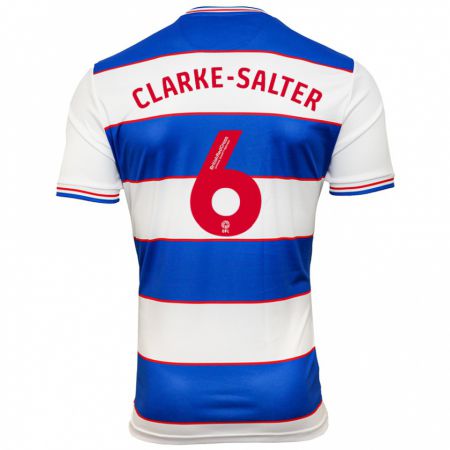 Kandiny Bambino Maglia Jake Clarke-Salter #6 Bianco Blu Kit Gara Home 2023/24 Maglietta