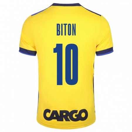 Kandiny Bambino Maglia Dan Biton #10 Giallo Kit Gara Home 2023/24 Maglietta