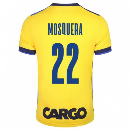 Kandiny Kinderen Orlando Mosquera #22 Geel Thuisshirt Thuistenue 2023/24 T-Shirt België