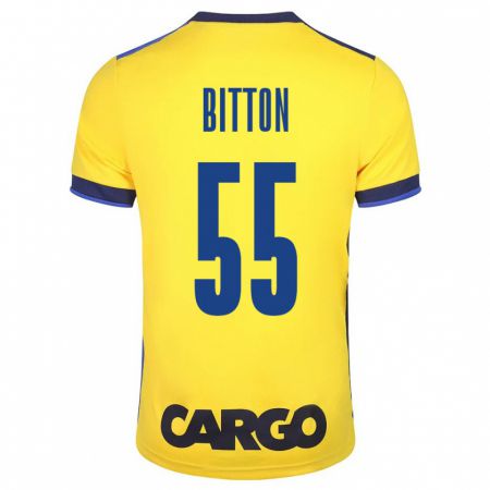 Kandiny Bambino Maglia Nir Bitton #55 Giallo Kit Gara Home 2023/24 Maglietta