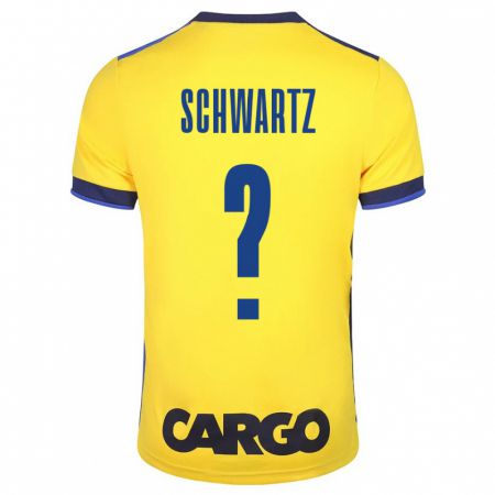 Kandiny Bambino Maglia Noam Schwartz #0 Giallo Kit Gara Home 2023/24 Maglietta