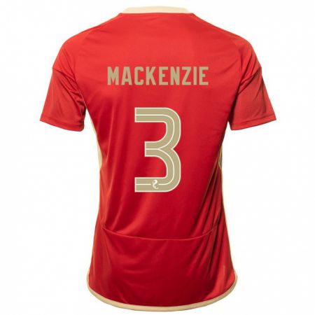 Kandiny Bambino Maglia Jack Mackenzie #3 Rosso Kit Gara Home 2023/24 Maglietta