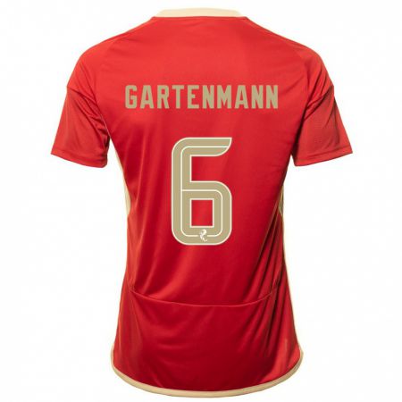 Kandiny Kinder Stefan Gartenmann #6 Rot Heimtrikot Trikot 2023/24 T-Shirt Österreich