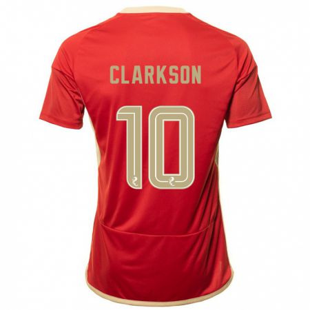 Kandiny Kinder Leighton Clarkson #10 Rot Heimtrikot Trikot 2023/24 T-Shirt Österreich